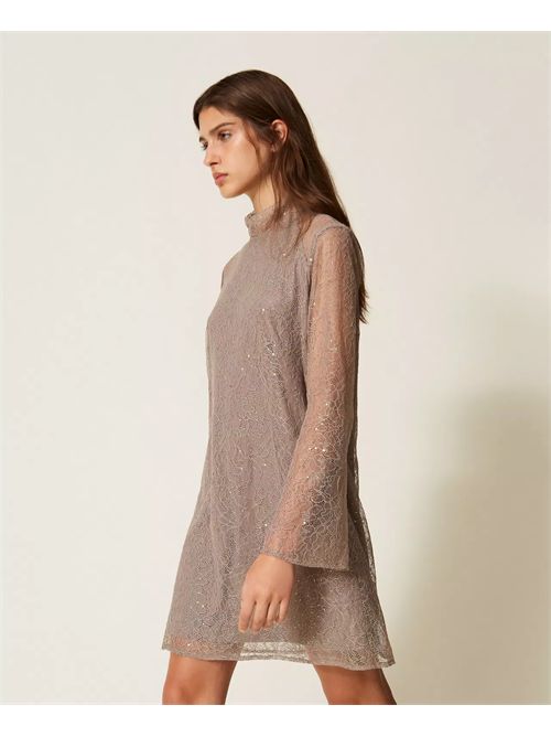 Abito corto in pizzo con paillettes TWINSET | TF2083/00369